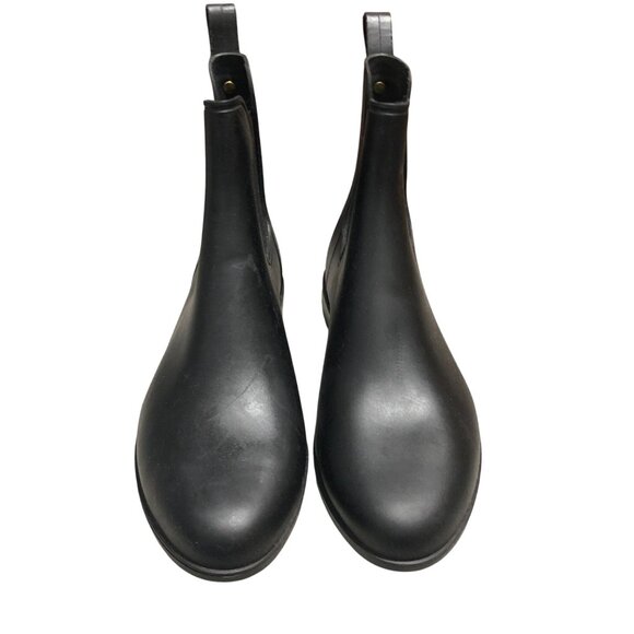 Sam Edelman Womens Tinsley Chelsea Black Matte Rubber Rain Boots Slip On 9 - Picture 2 of 6